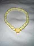 Lemon clay bracelet