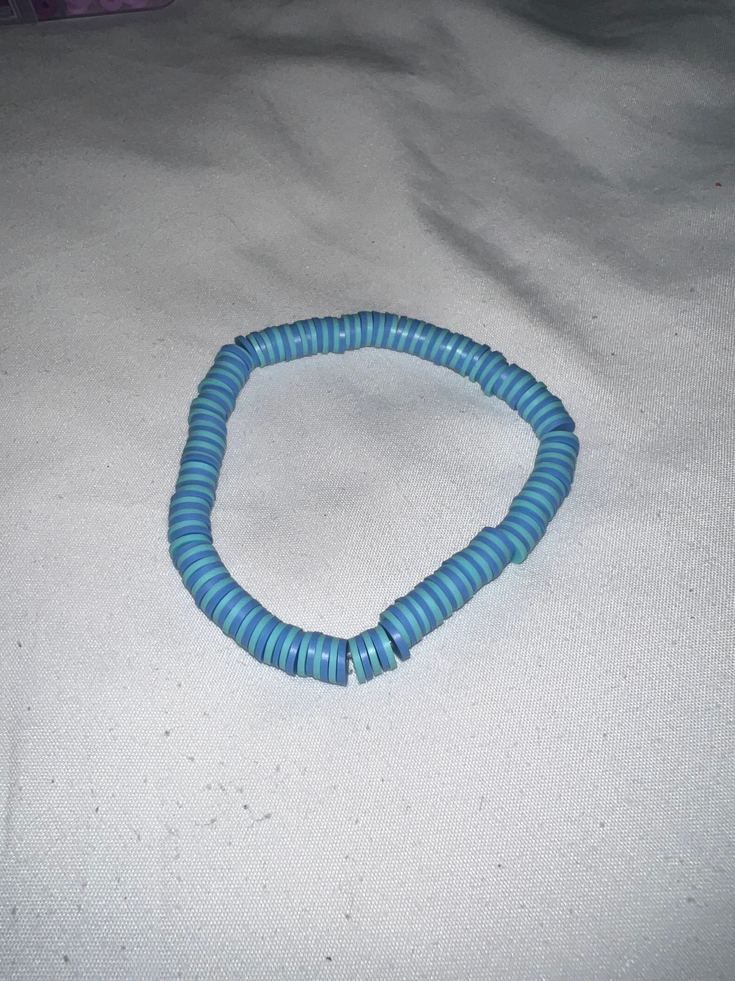 Blue clay bracelet