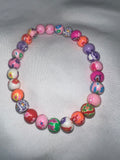 Multicolor wooden bra bracelet