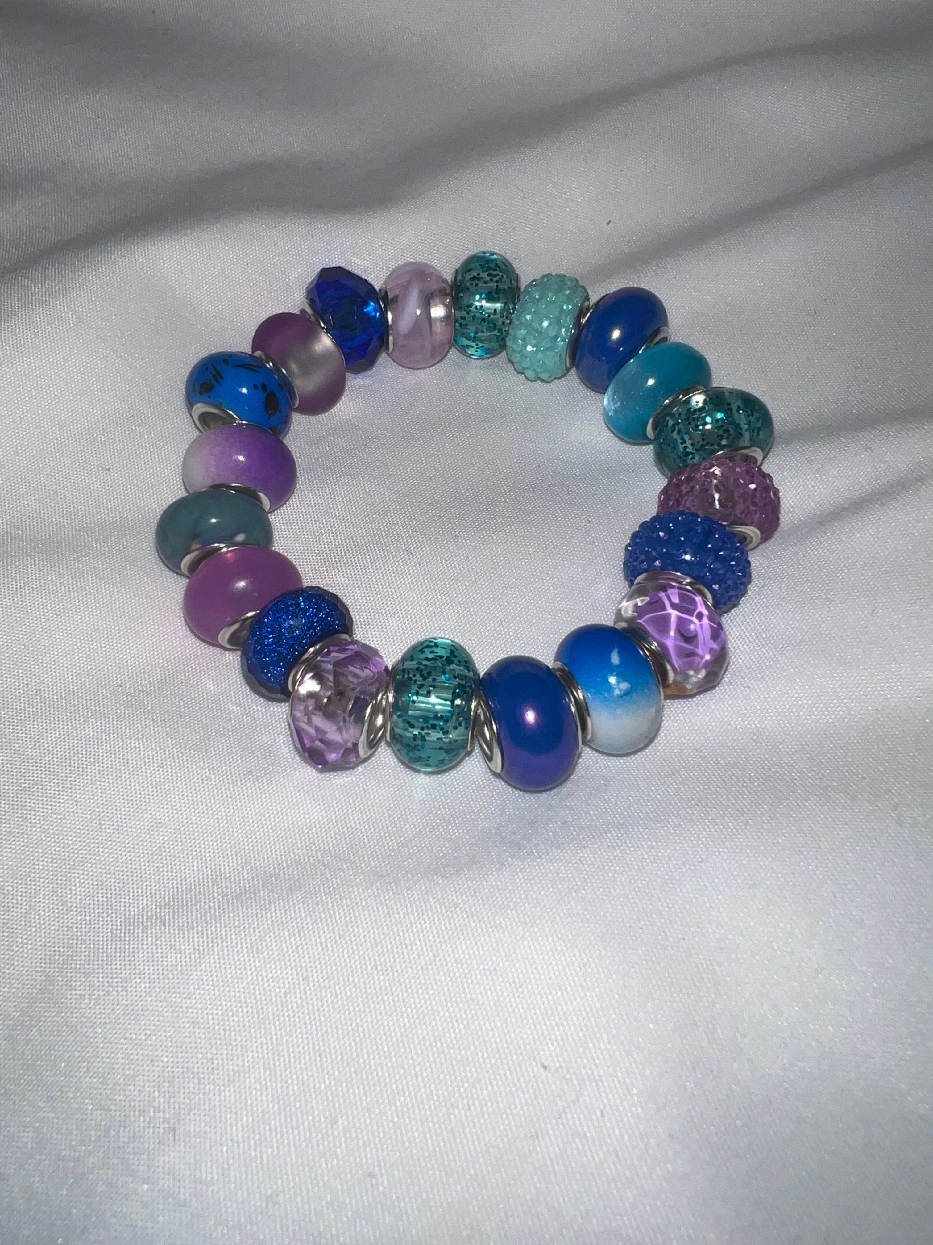 Purple and blue Glass bracelet